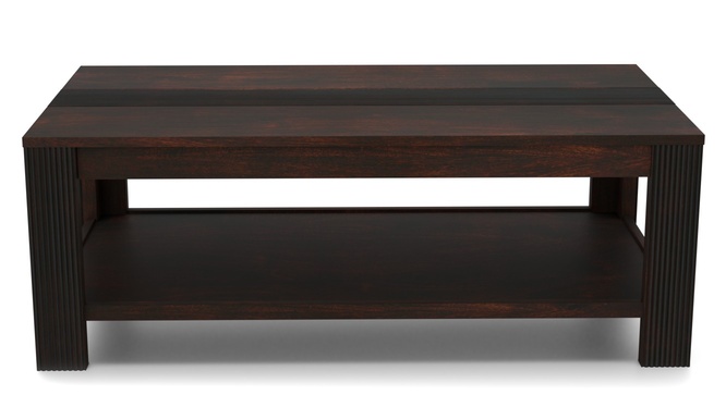 Stripto Coffee Table With Shelves(Mahogany)